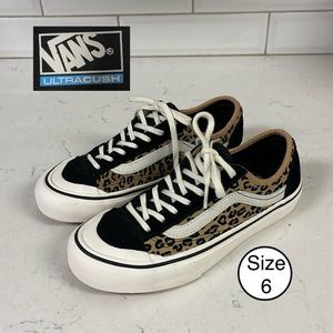 Vans Ultracush Skate Casual Shoes UNISEX Leopard Suede Animal Print Women’s 6